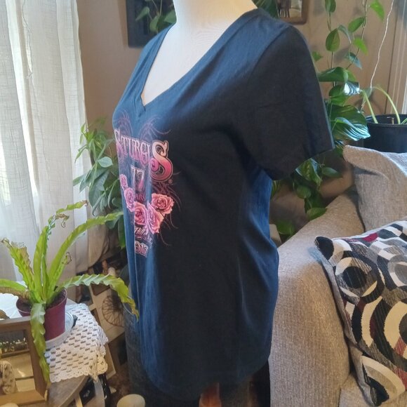 2017 Sturgis Ladies Vee Neck Tee w/Bonus - Picture 6 of 12